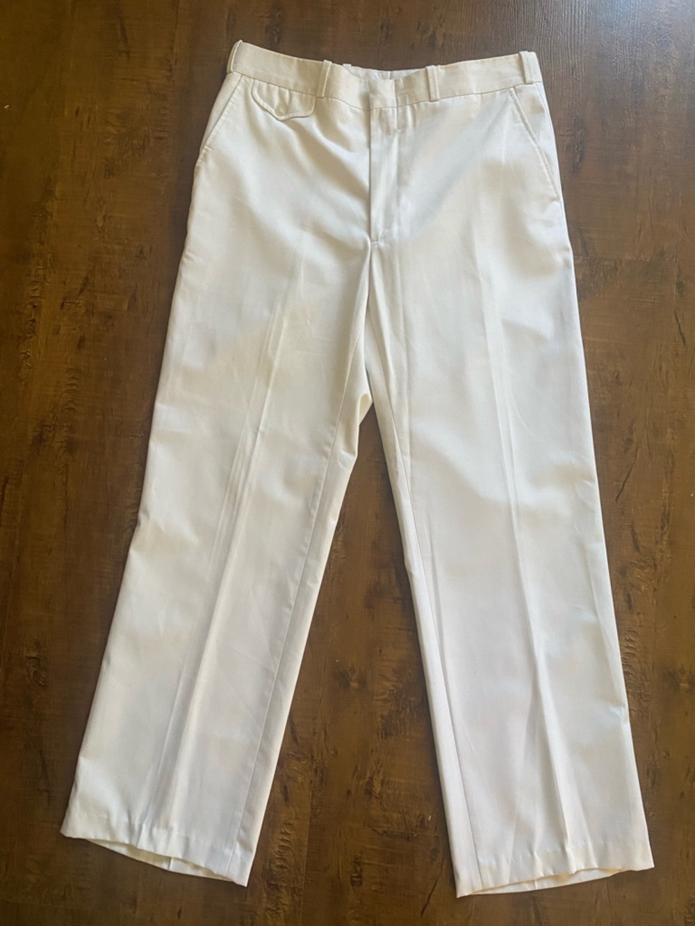 Crest White Men's Dress Trousers - Straight Leg